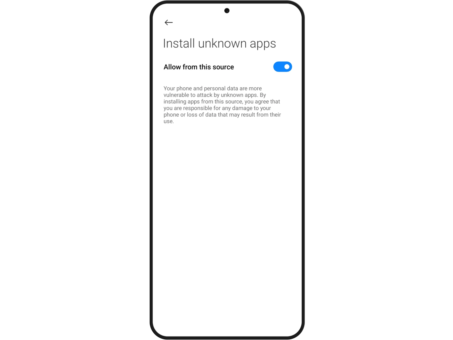 Enable the option to install Krikya app.
