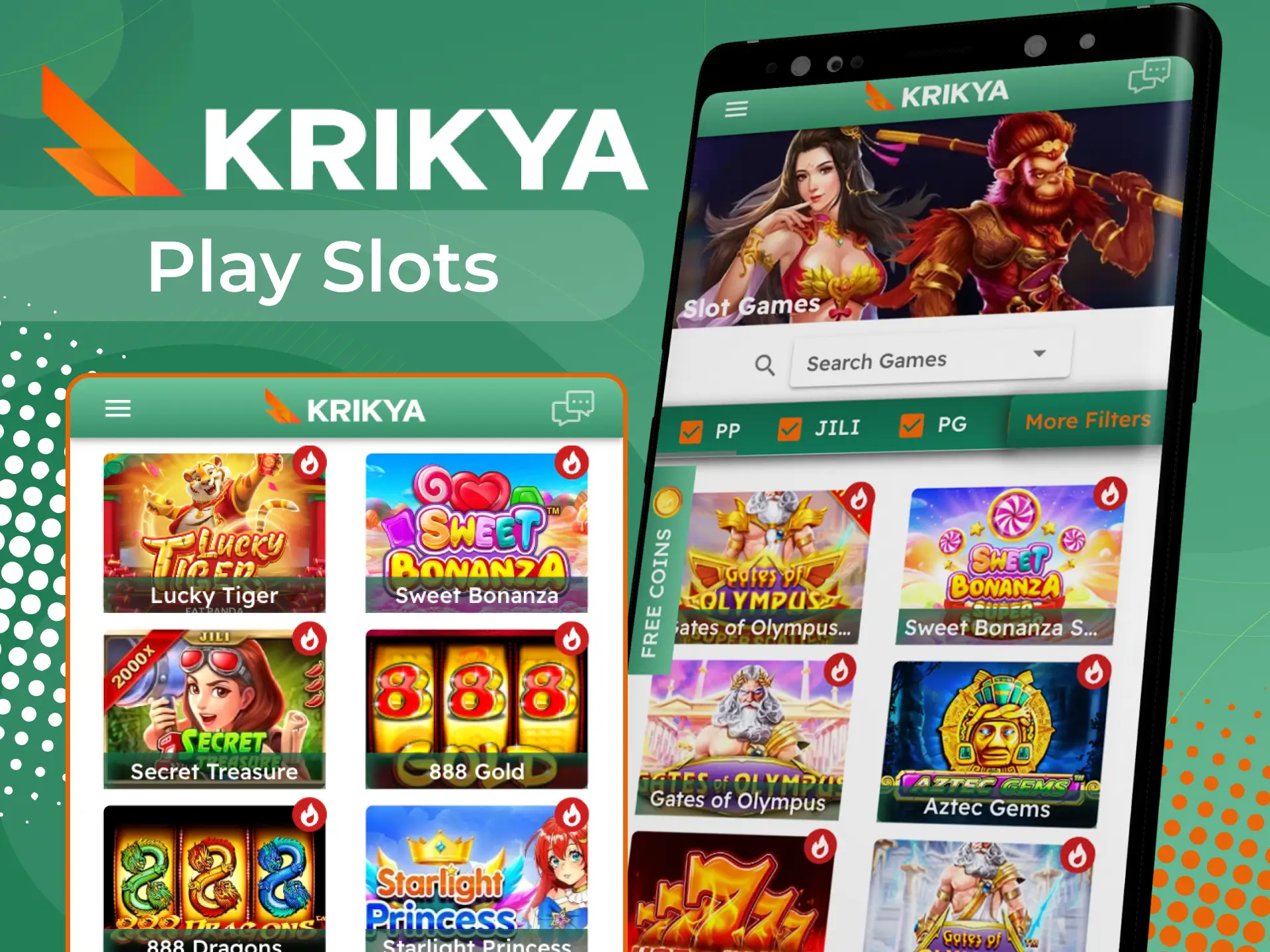Krikya online casino offers slots from the most popular providers.