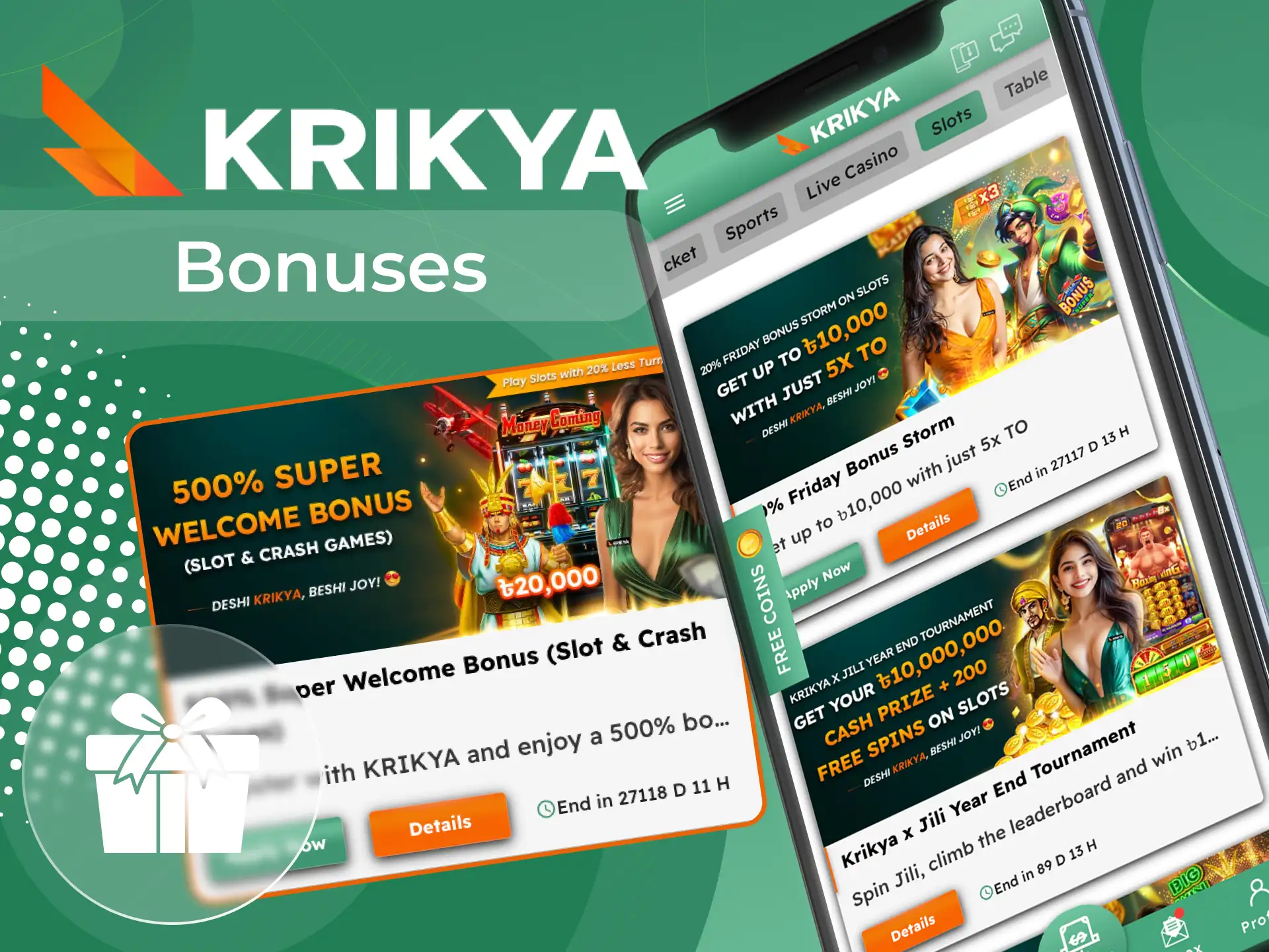 Use casino bonuses to play Aztec Gems at Krikya online casino.