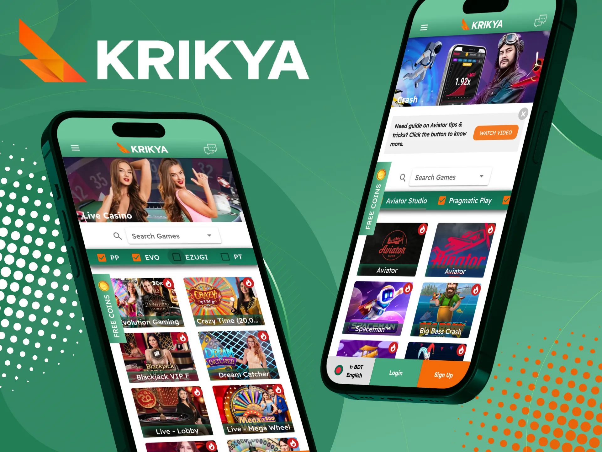 Explore everything casino offers on Krikya.