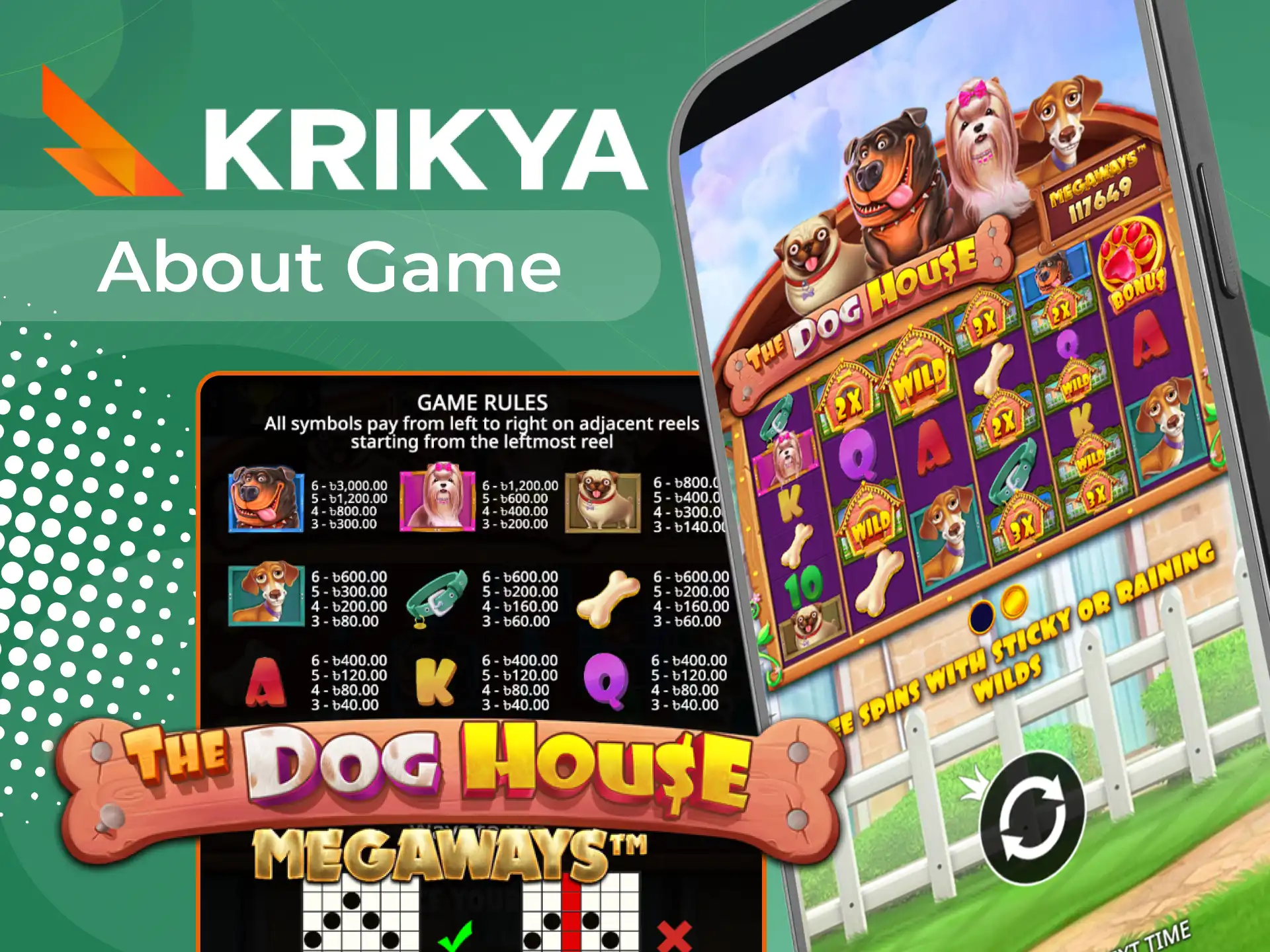 Why choose The Dog House Megaways at Krikya online casino.
