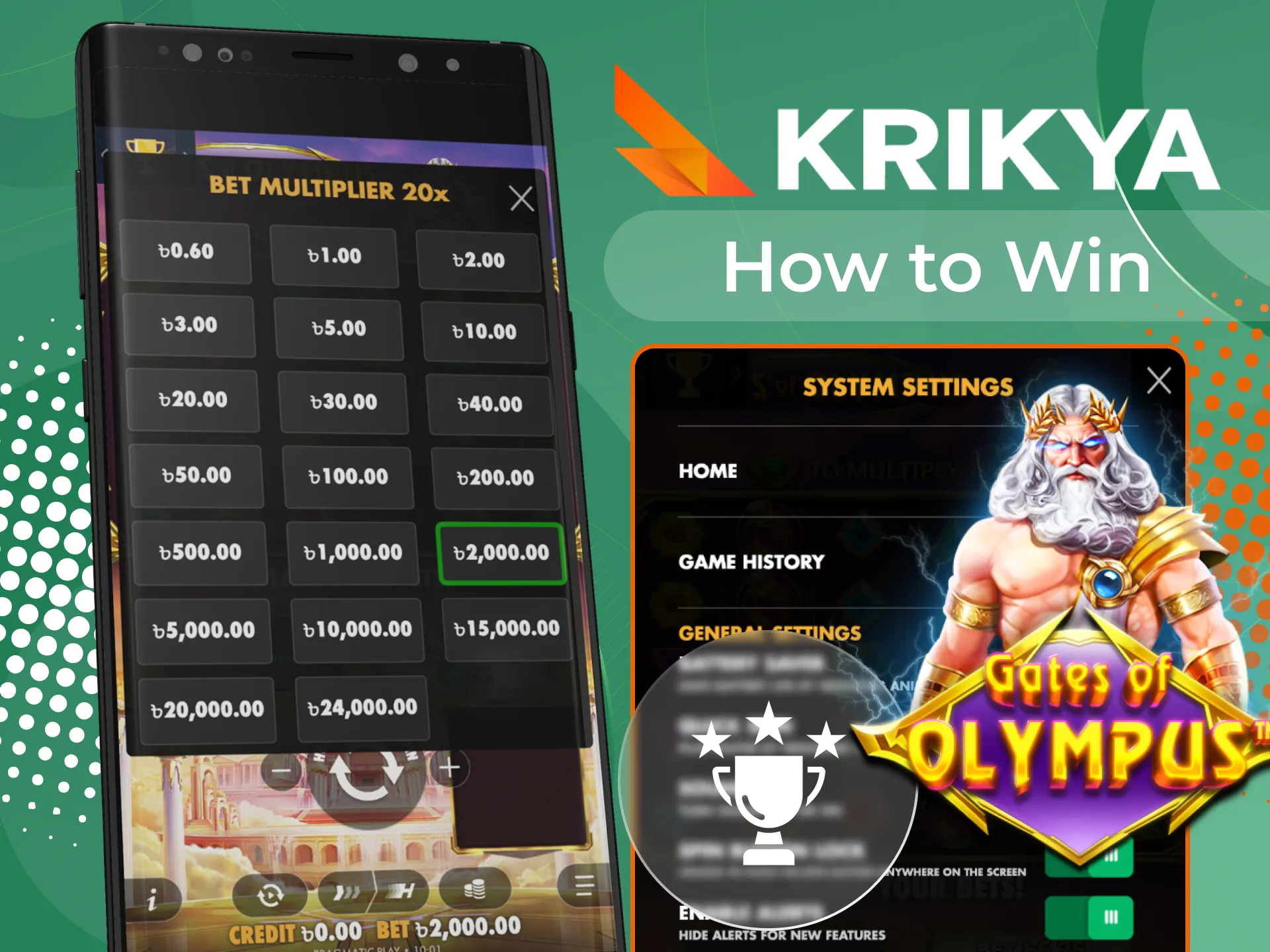 We've prepared tips for players on how to win at Gates of Olympus at Krikya online casino.