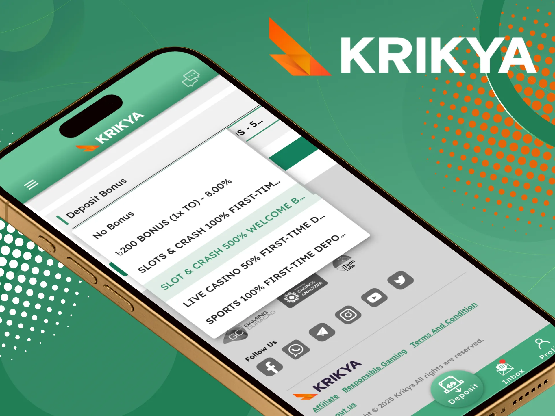 Activate promo codes easily in Krikya app.