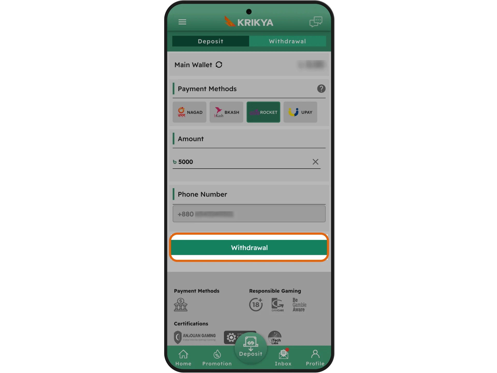 Check your details on Krikya and complete the transaction.