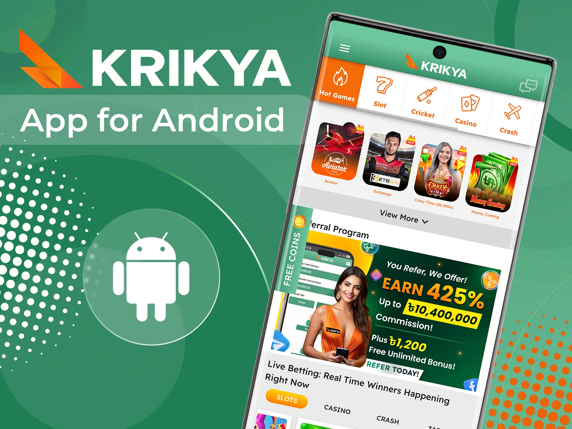 Install Krikya APK and enjoy fast mobile gaming.