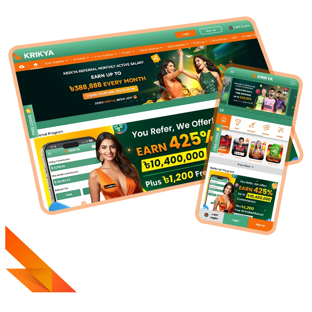 Play top casino games at Krikya and start winning today.